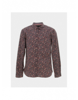 Chemise à fleurs axel bordeaux homme - Teddy Smith