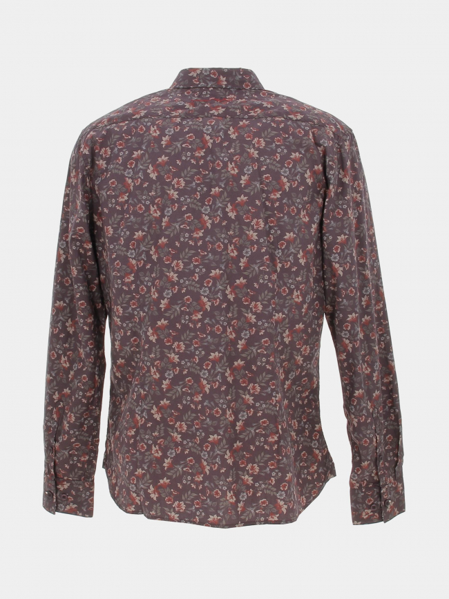 Chemise à fleurs axel bordeaux homme - Teddy Smith