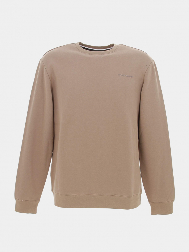 Sweat uni nark marron homme - Teddy Smith