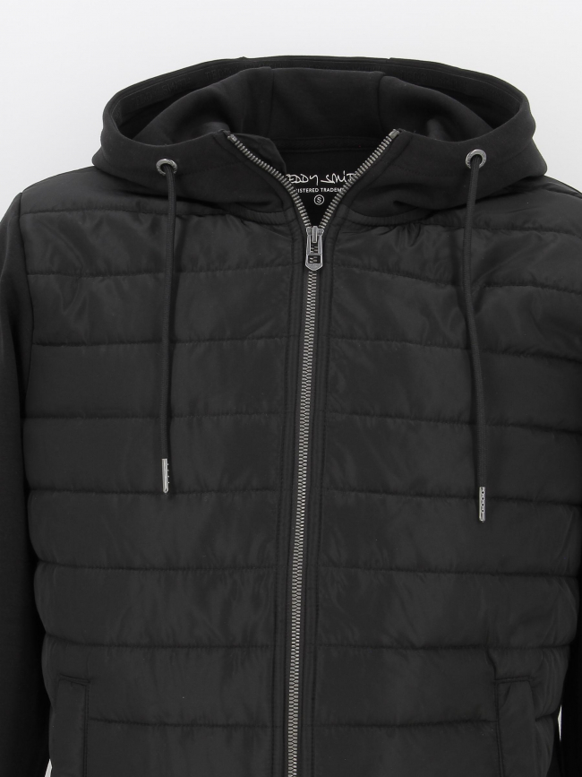 Veste bi-matière zippé cody noir homme - Teddy Smith