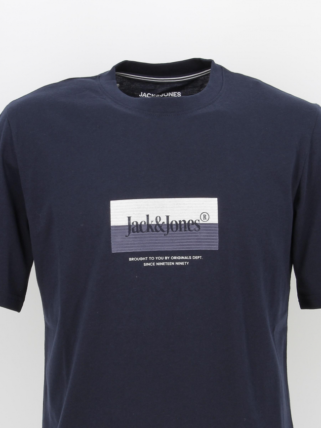 T-shirt manches courtes jordalston bleu homme - Jack & Jones