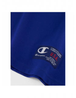 T-shirt crewneck logo rouge bleu homme - Champion