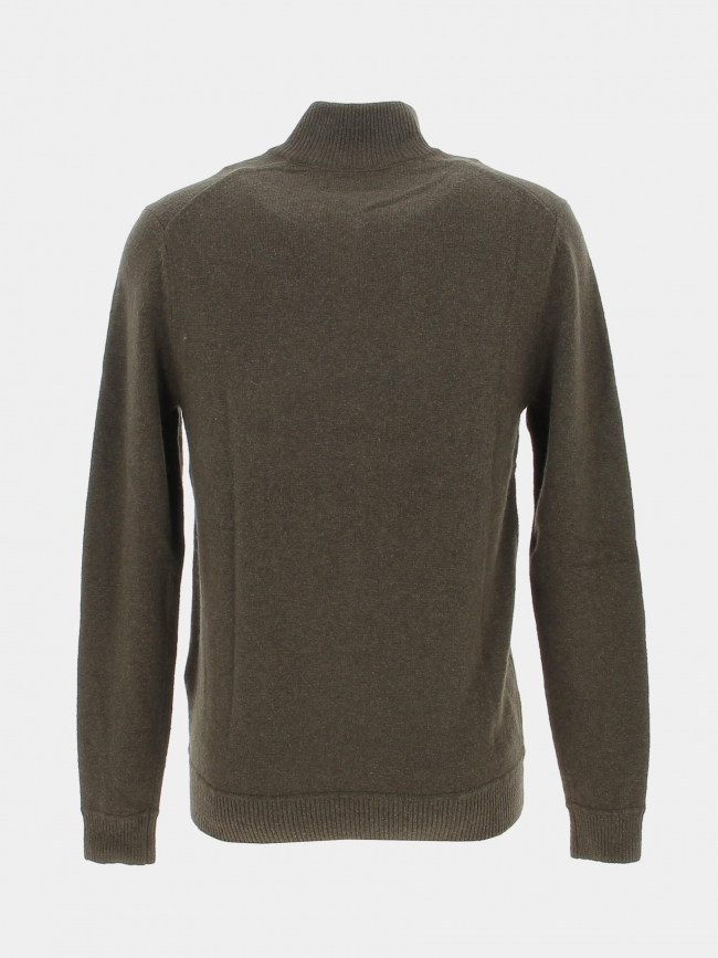 Pull col zippé essential vert homme - Superdry