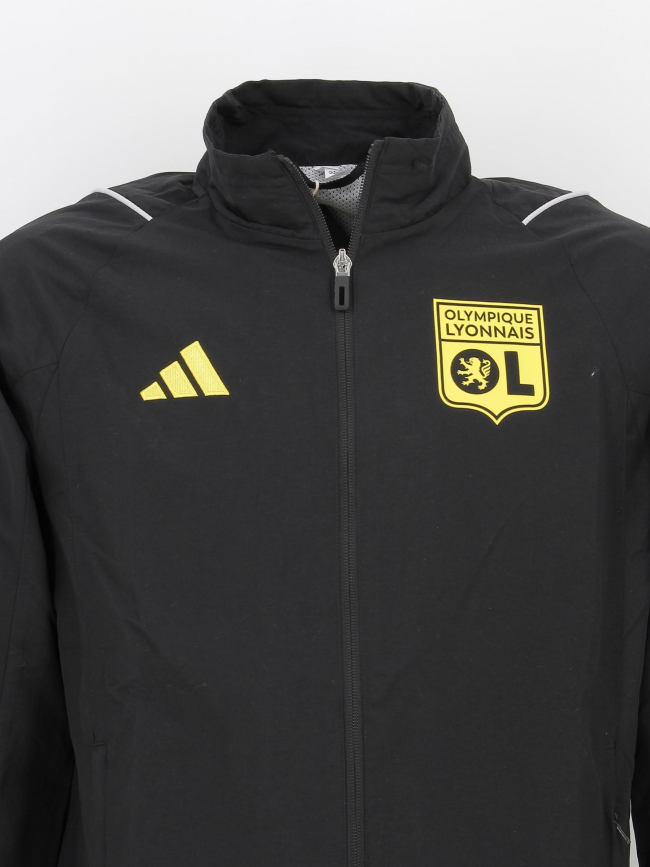 Veste de football olympique lyonnais noir homme - Adidas