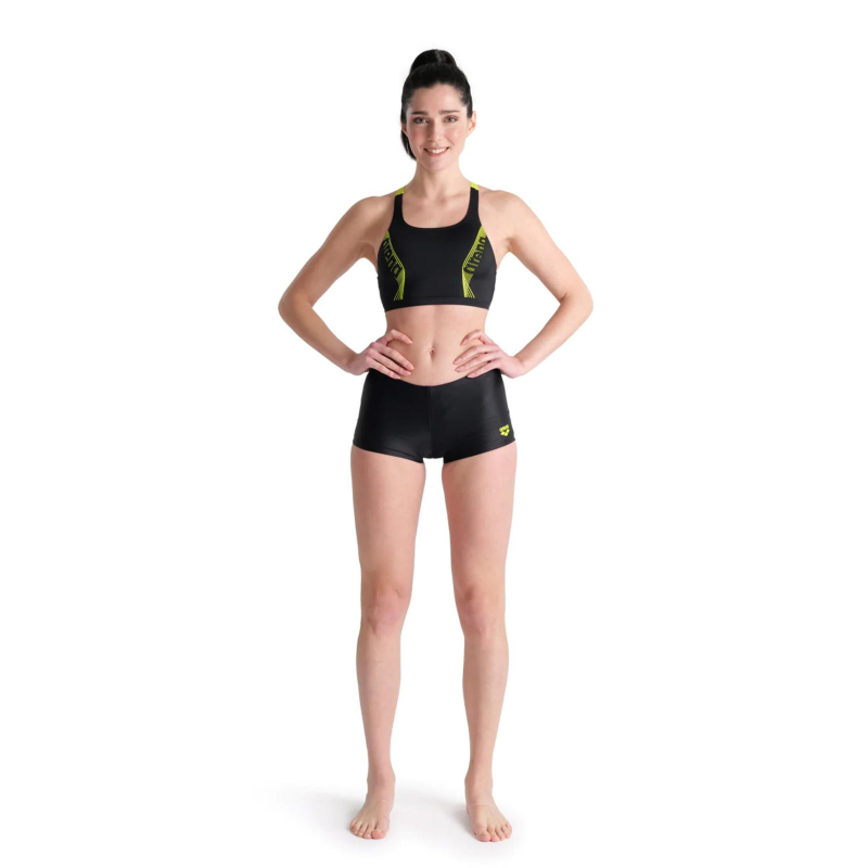 Maillot de bain 2 pièces energy back graphic noir femme - Arena