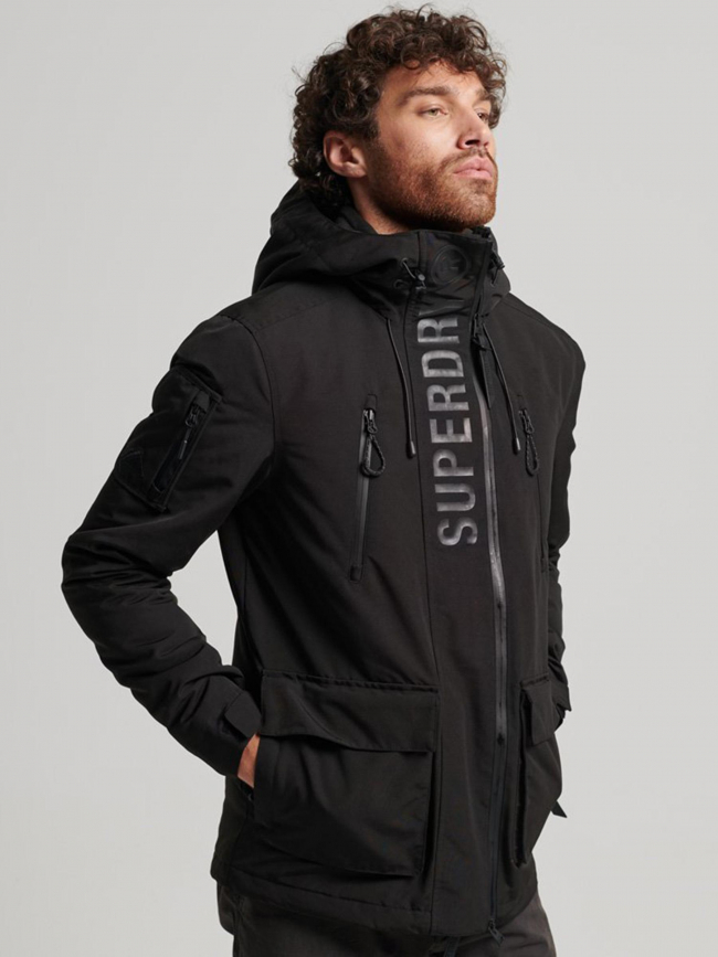 Blouson d'hiver ultimate windcheater logo noir homme - Superdry