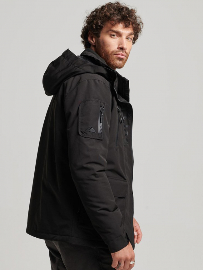 Blouson d'hiver ultimate windcheater logo noir homme - Superdry