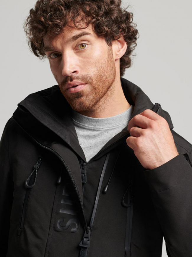 Blouson d'hiver ultimate windcheater logo noir homme - Superdry