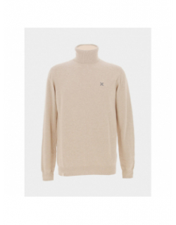 Pull col roulé uni essentiel beige homme - Oxbow