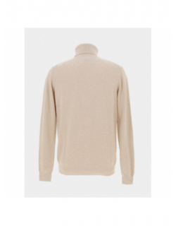 Pull col roulé uni essentiel beige homme - Oxbow