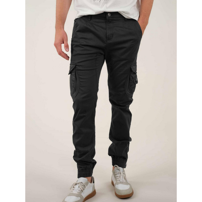 Pantalon cargo garden slim gris anthracite homme - Deeluxe