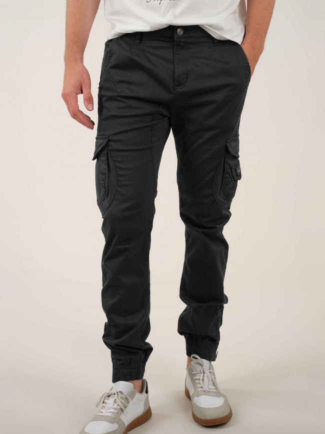 Pantalon cargo garden slim gris anthracite homme - Deeluxe