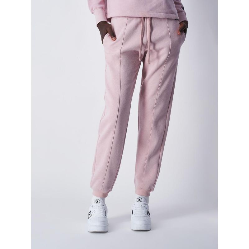 Jogging uni petit logo brodé rose femme - Champion