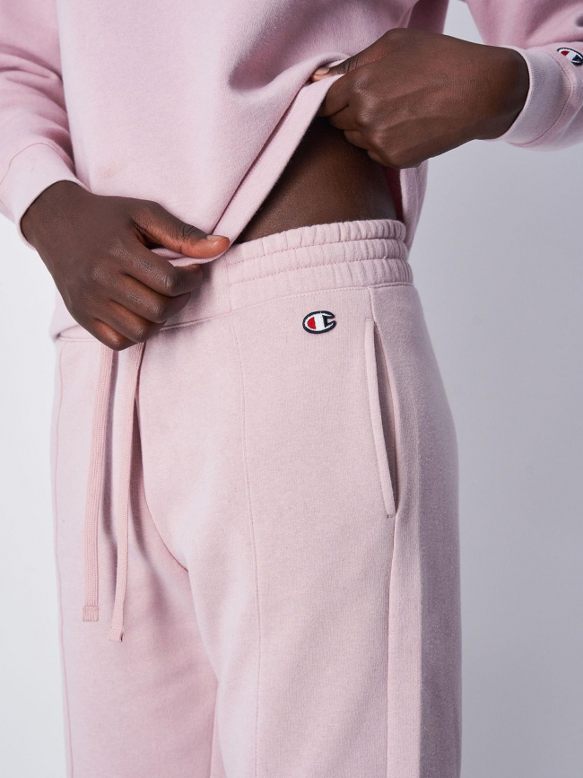 Jogging uni petit logo brodé rose femme - Champion