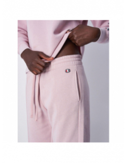 Jogging uni petit logo brodé rose femme - Champion