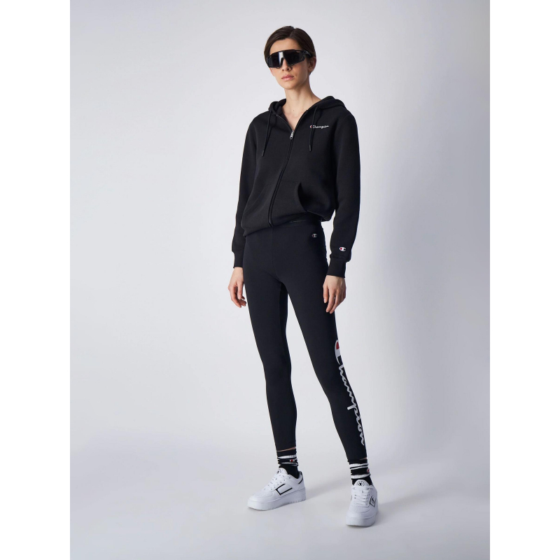 Legging crop logo noir femme - Champion