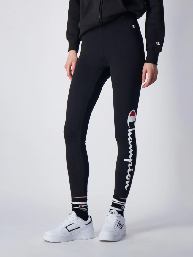 Legging crop logo noir femme - Champion