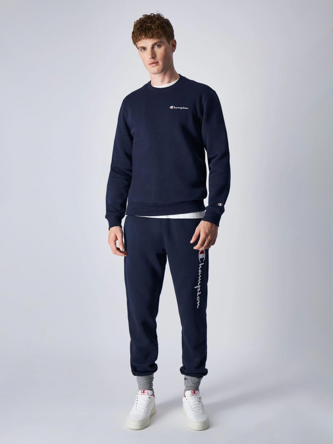 Jogging rib cuff logo brodé bleu marine homme - Champion