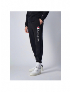 Jogging rib cuff logo brodé noir homme - Champion