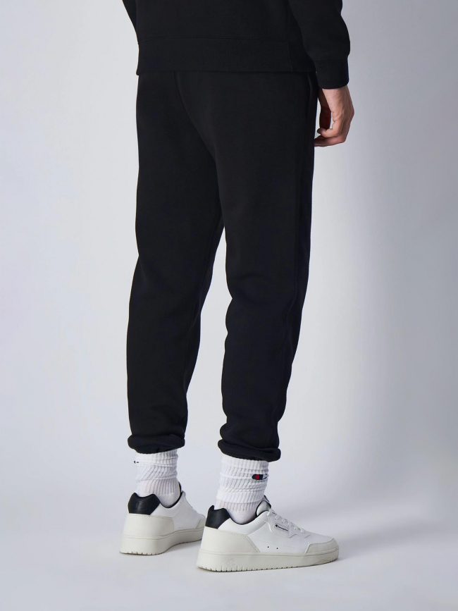 Jogging rib cuff logo brodé noir homme - Champion