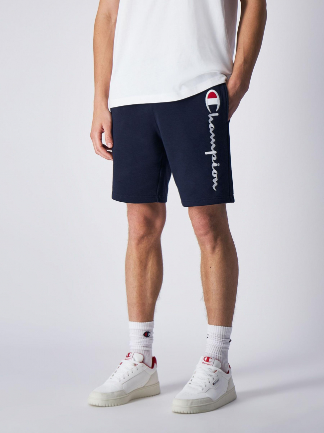 Short jogging logo brodé bleu marine homme - Champion