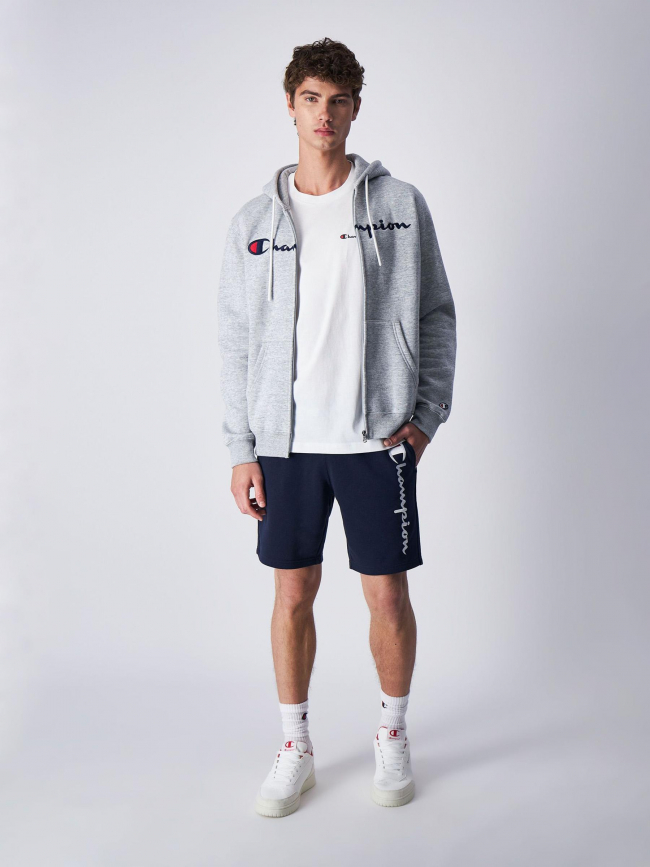 Short jogging logo brodé bleu marine homme - Champion