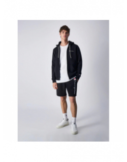 Short jogging logo brodé noir homme - Champion