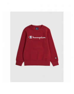 Sweat crewneck logo brodé bordeaux enfant - Champion