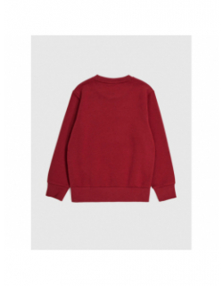 Sweat crewneck logo brodé bordeaux enfant - Champion