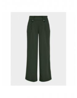 Pantalon sania à boutons vert femme - Only