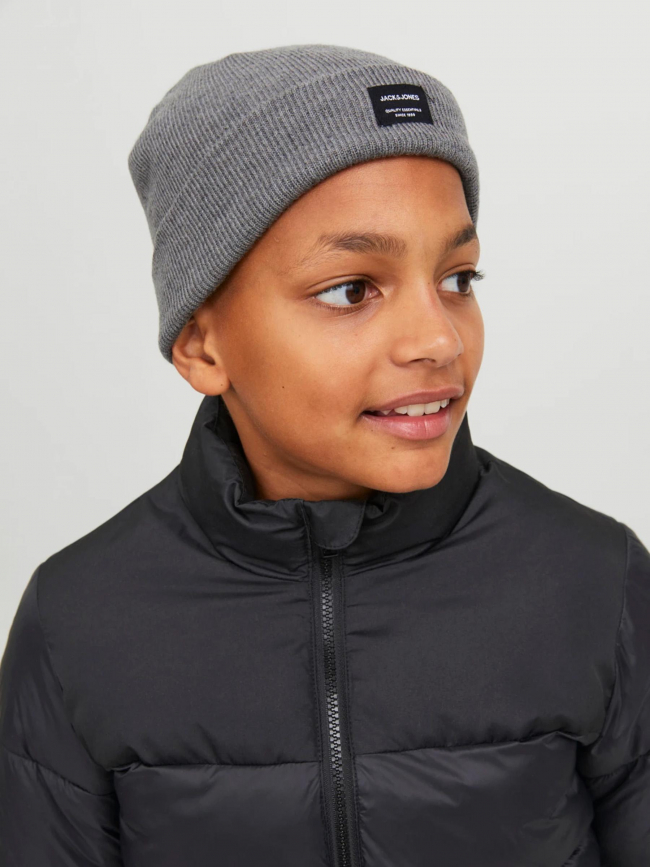 Bonnet beanie gris enfant - Jack & Jones