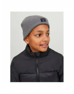 Bonnet beanie gris enfant - Jack & Jones