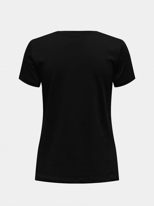 T-shirt à manches courtes strong doré noir femme - Only