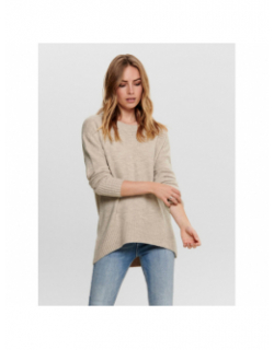 Pull nanjing knit beige femme - Only