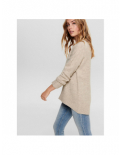 Pull nanjing knit beige femme - Only