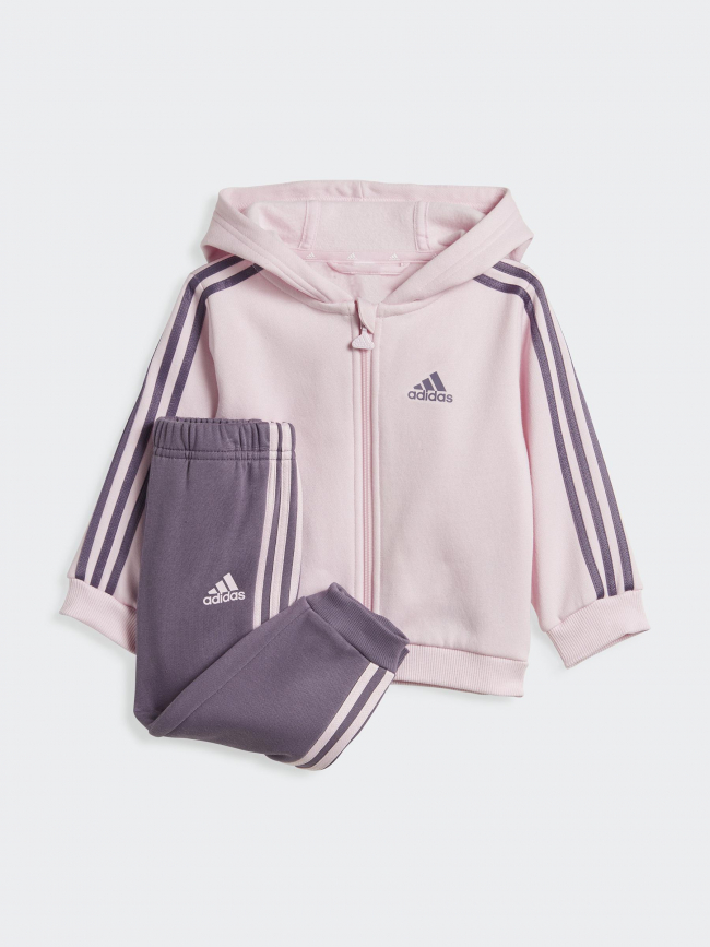 Survêtement veste zippé rose enfant - Adidas