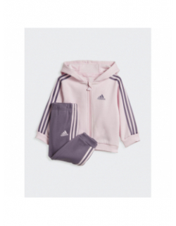 Survêtement veste zippé rose enfant - Adidas