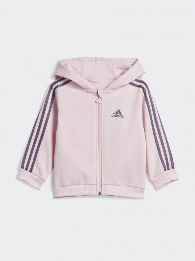 Survêtement veste zippé rose enfant - Adidas