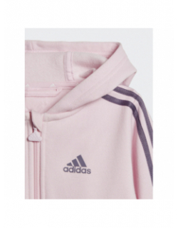 Survêtement veste zippé rose enfant - Adidas