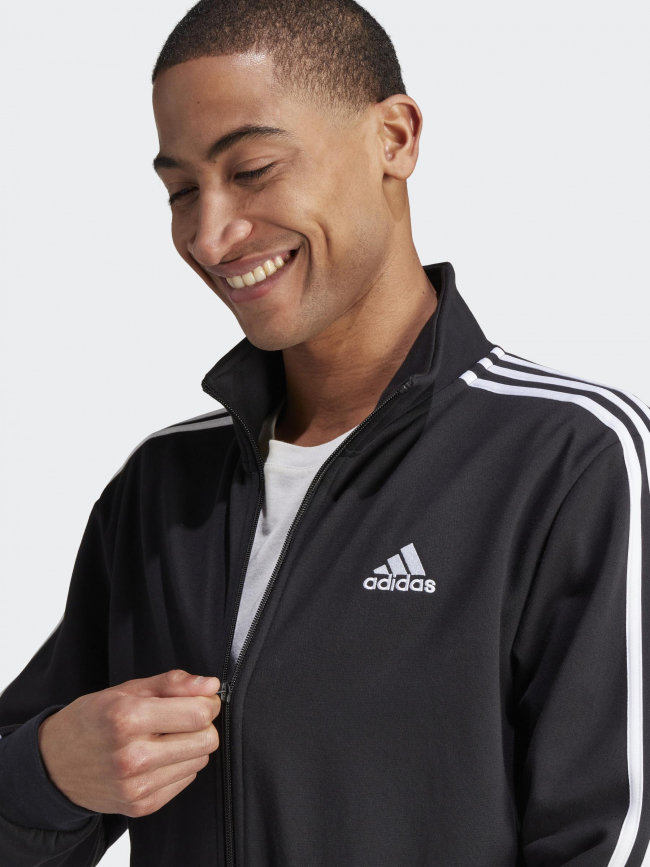 Ensemble de survetement veste jogging noir homme Adidas