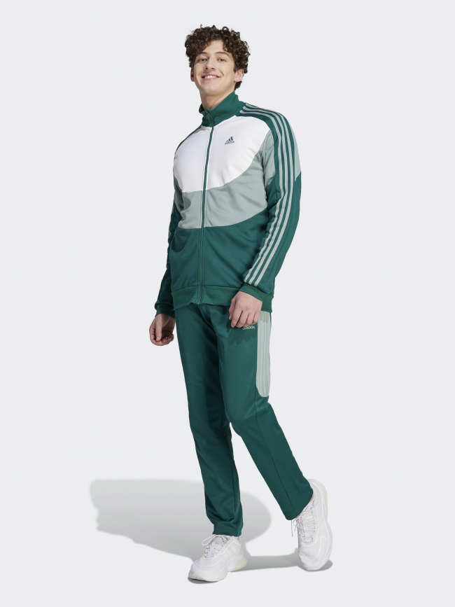 Ensemble de survêtement colorblock vert homme - Adidas