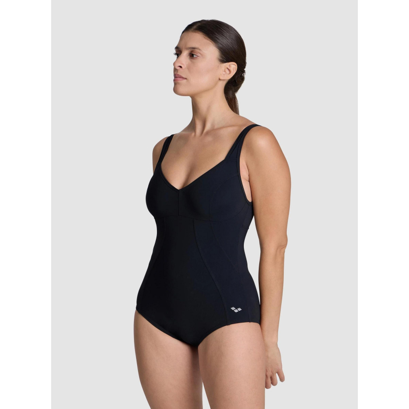 Maillot de bain 1 pièce vertigo noir femme - Arena