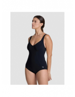 Maillot de bain 1 pièce vertigo noir femme - Arena