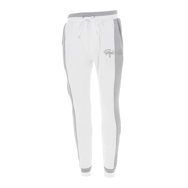 Jogging bicolore signature blanc gris homme - Project X Paris