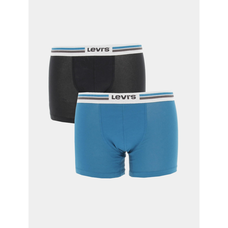 Pack 2 boxers placed sportswear turquoise noir homme - Levi's