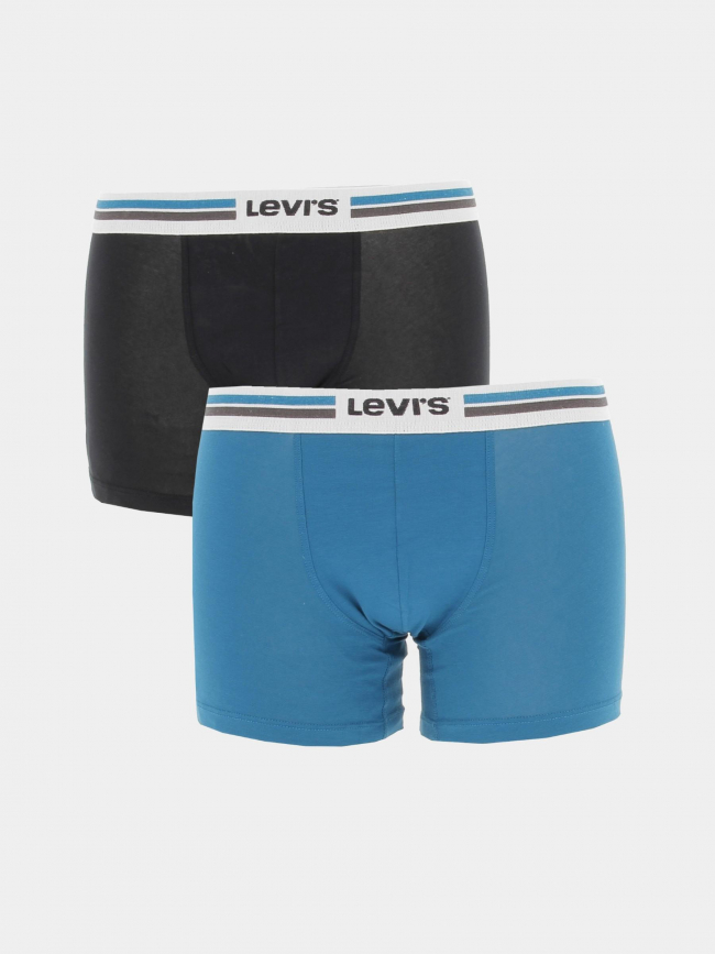 Pack 2 boxers placed sportswear turquoise noir homme - Levi's