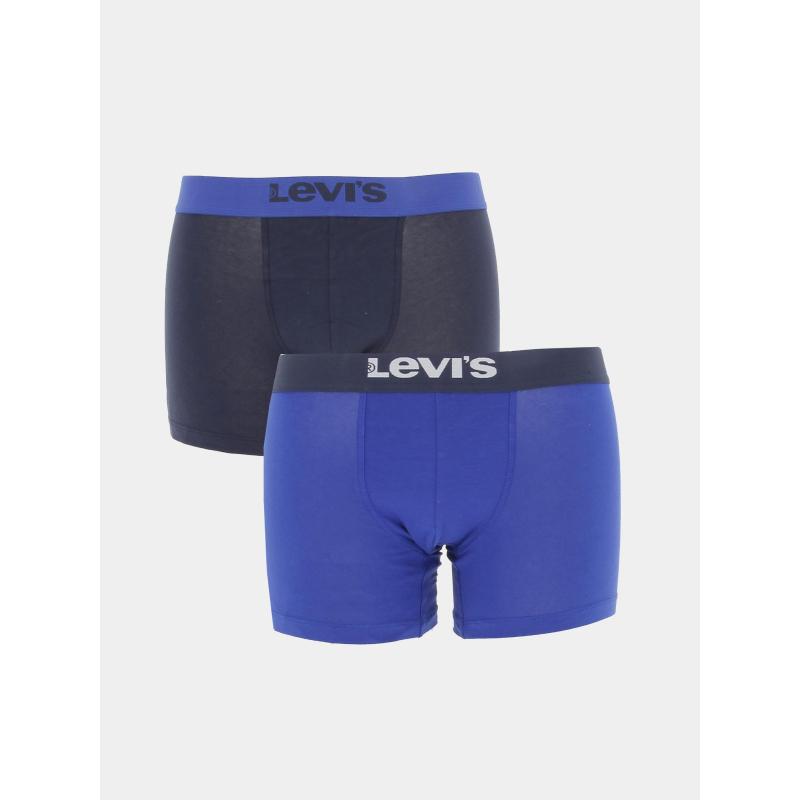 Pack 2 boxers solid basic bleu noir homme - Levi's