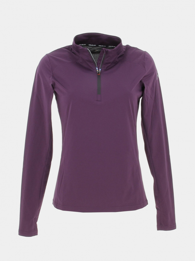 T-shirt de running manches longues violet femme - Rukka