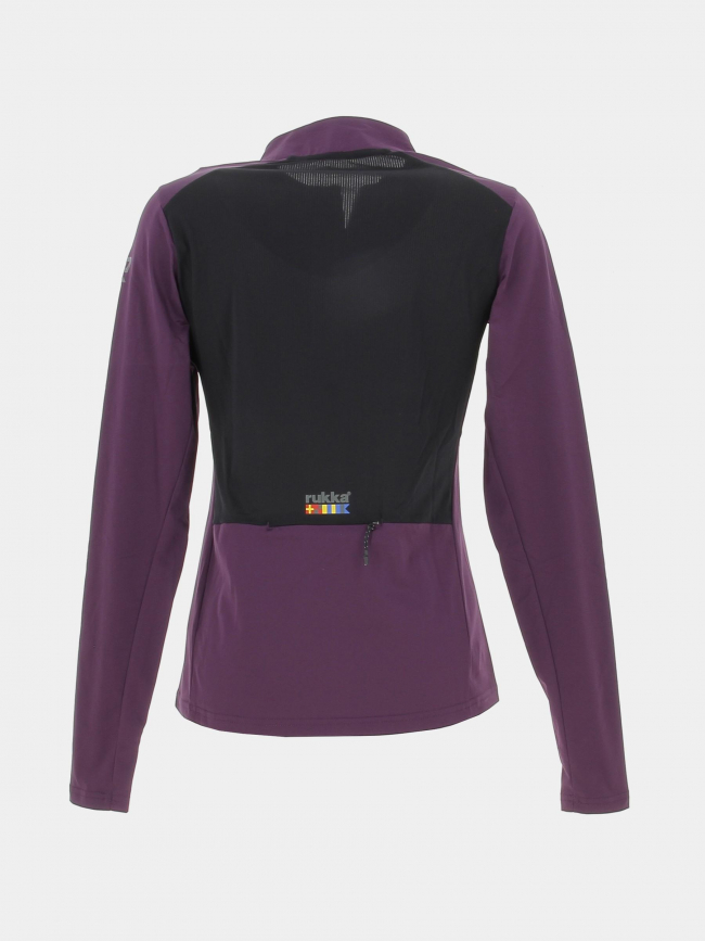 T-shirt de running manches longues violet femme - Rukka