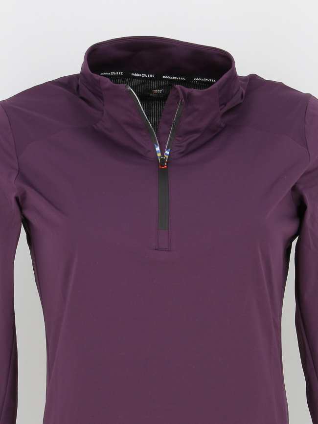 T-shirt de running manches longues violet femme - Rukka